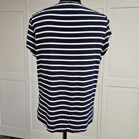 Premise XL women's short sleeve blue and white top - Picture 4 of 5